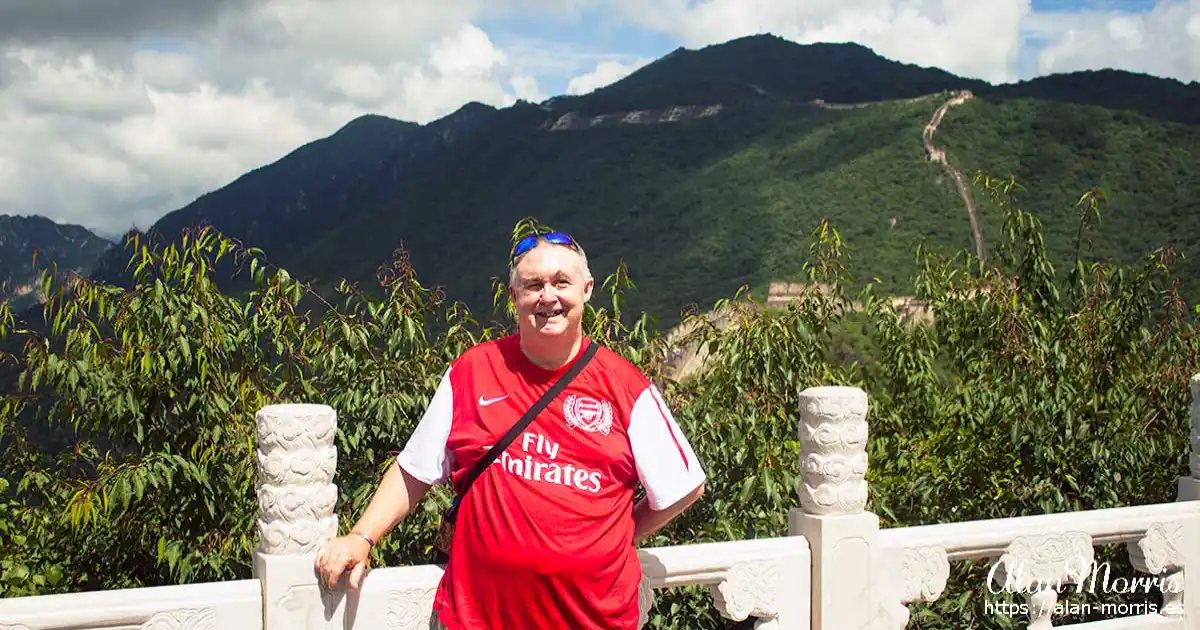 Alan Morris on the Great Wall of China.