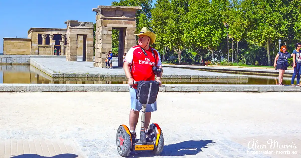 Alan Morris on a Segway in Madrid.