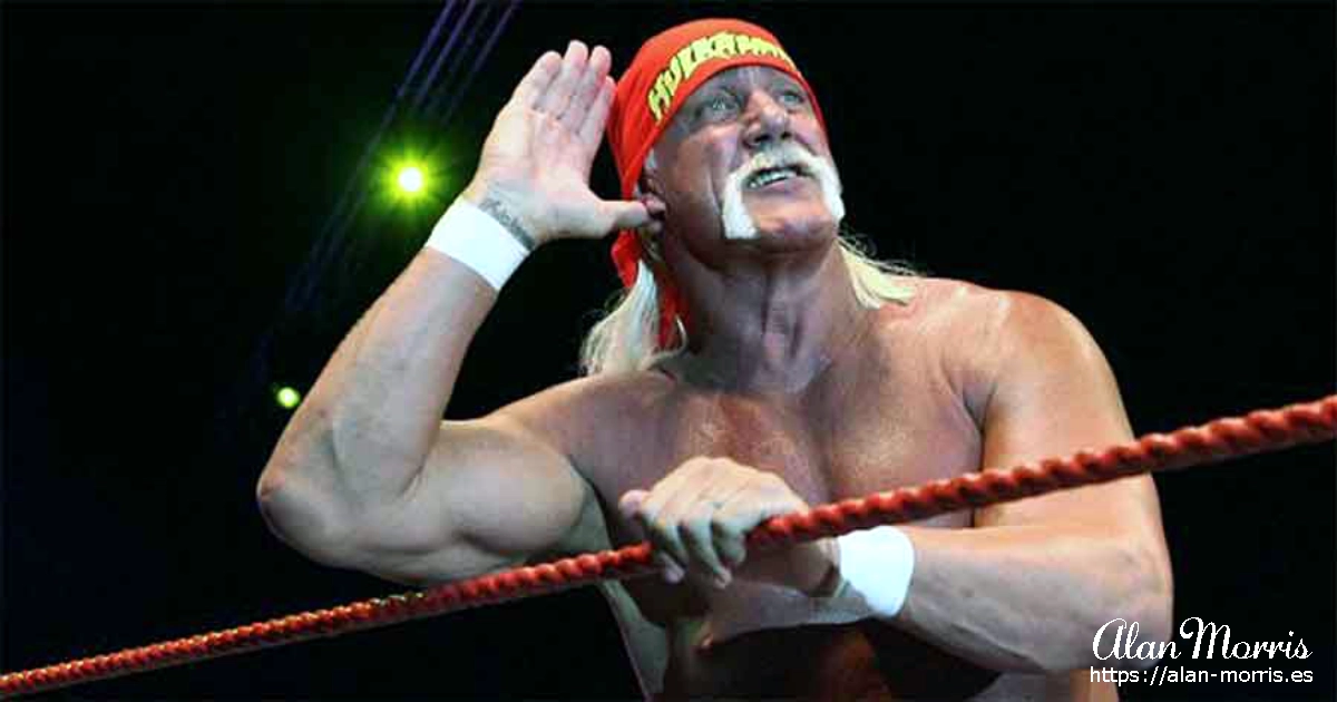 Hulk Hogan in a wrestling ring.