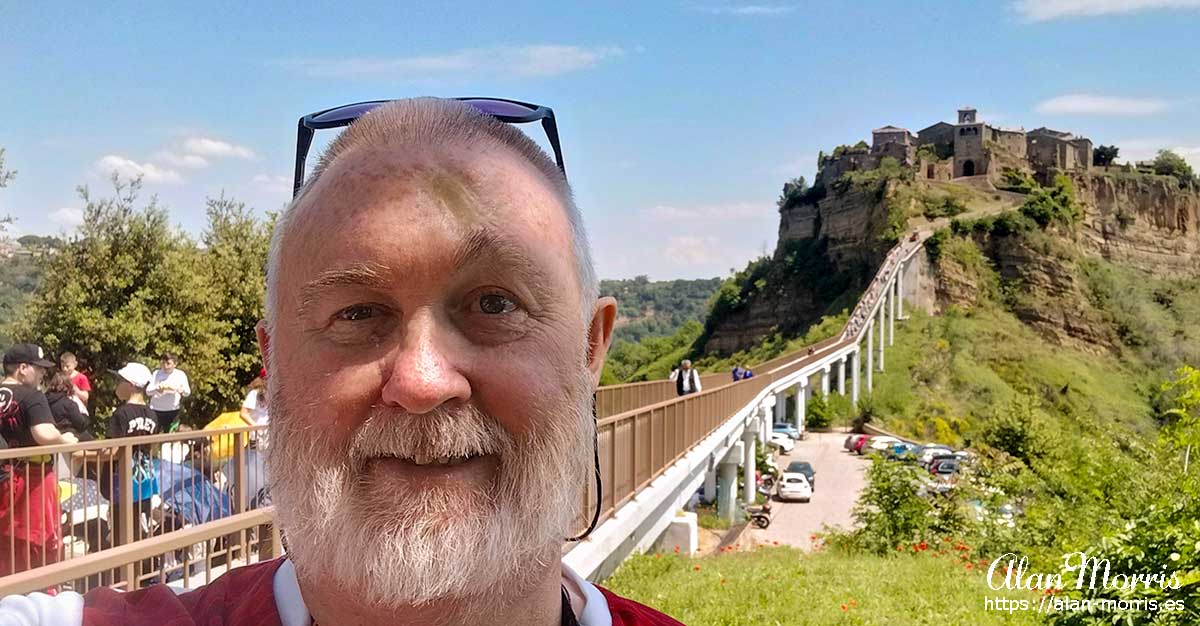 Alan Morris at Civita de Bagnoregio, Italy.