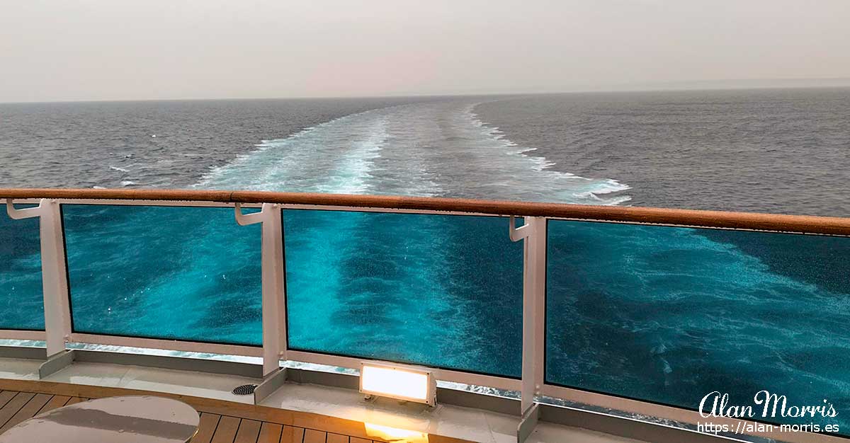 The Mediterranean Sea from the Costa Diadema.