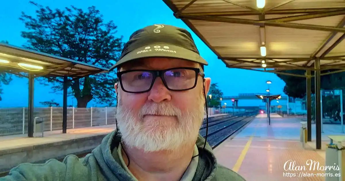 Alan Morris at Balsicas train station.