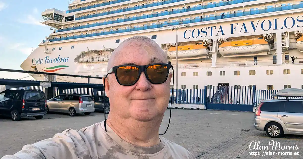 Alan Morris stood by the Costa Favolosa at port in Cadiz.