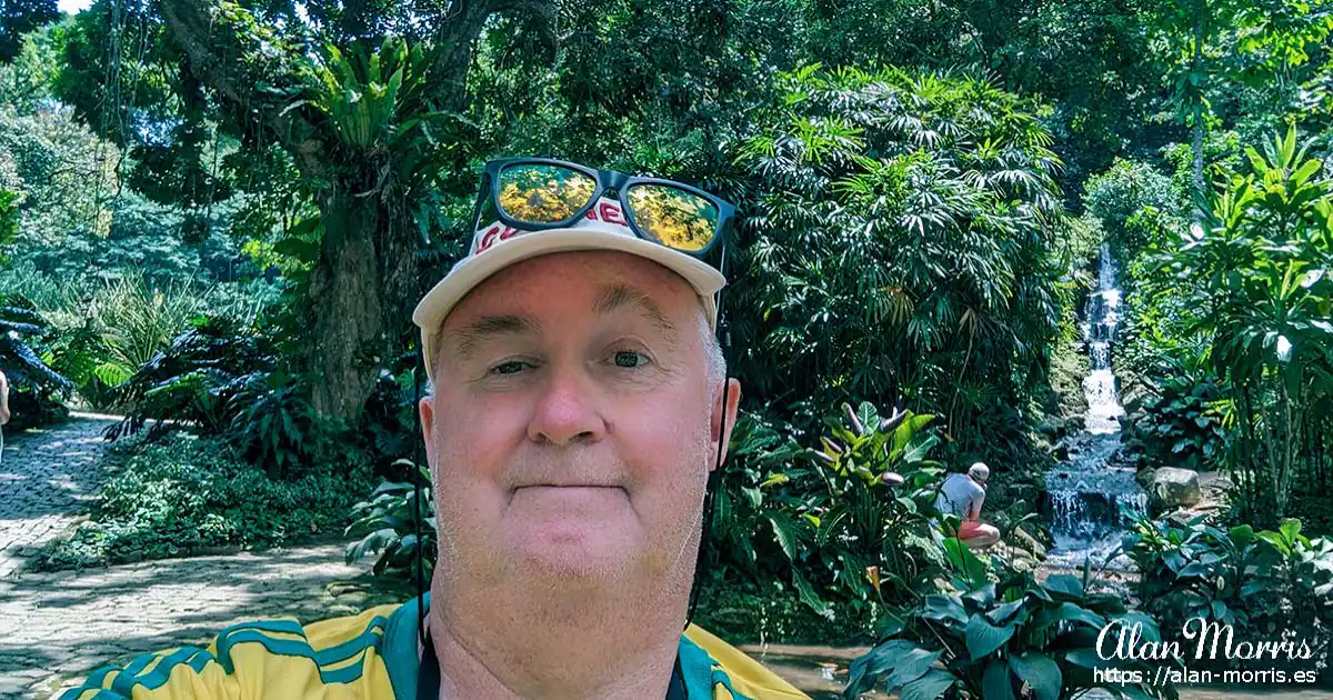 Alan Morris in Rio de Janeiro Botanical Garden.