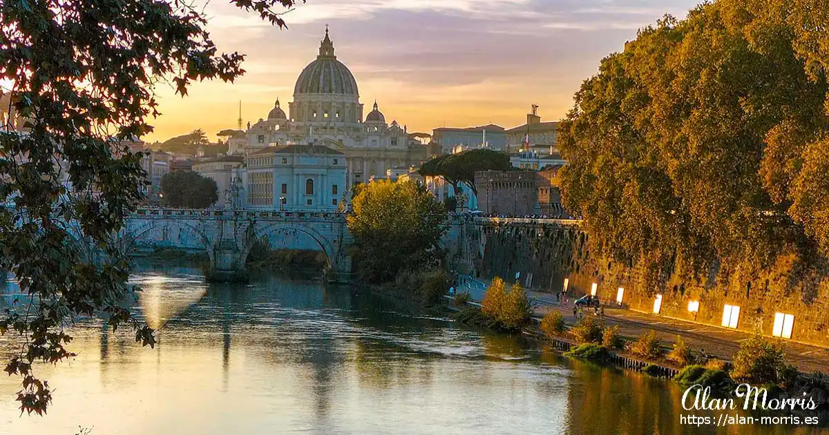 Tiber river in Rome.