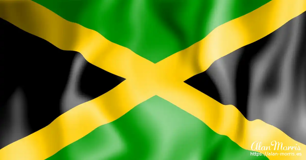 Jamaica flag, aka The Black, Green and Gold.