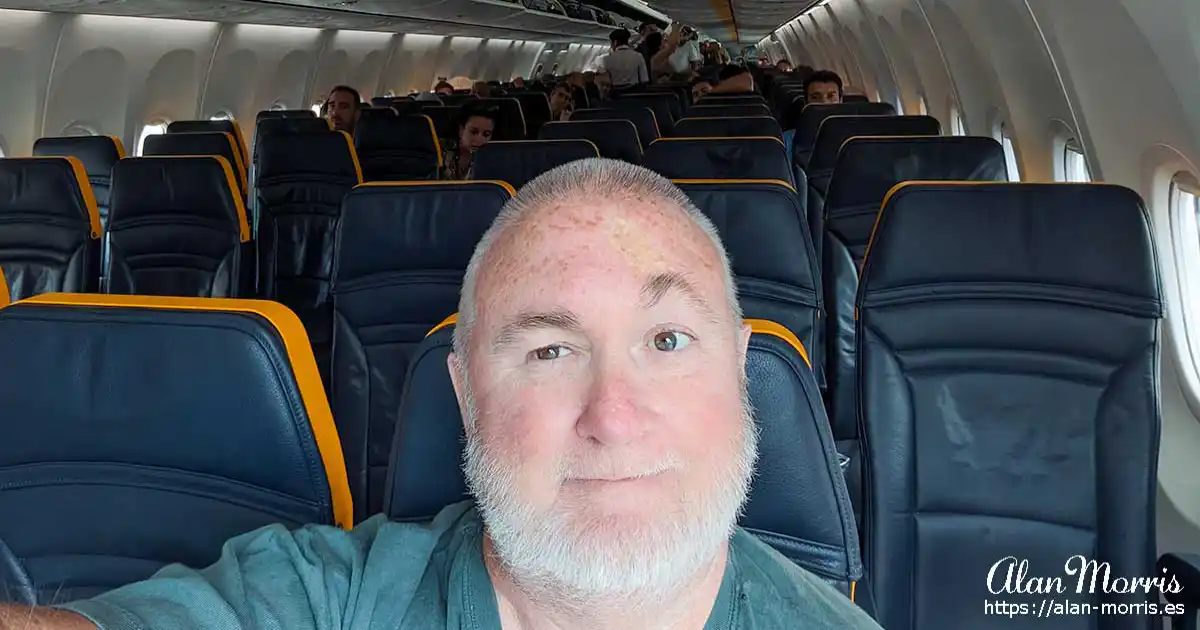 Alan Morris on a Ryanair flight from Marrakech.