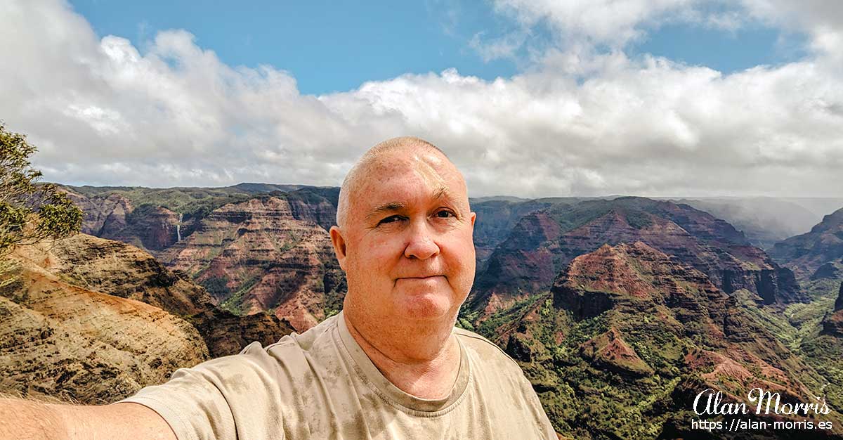 Alan Morris at Waimea Canyon, Kauai, Hawaii.