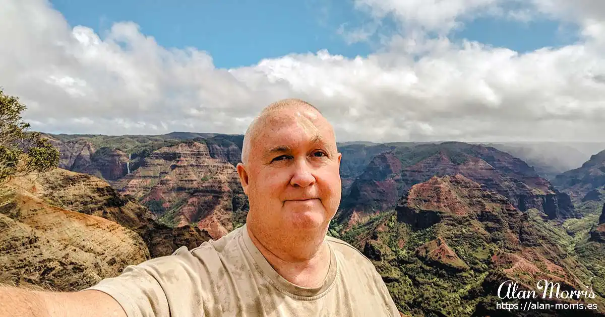 Alan Morris at Waimea Canyon, Kauai, Hawaii.