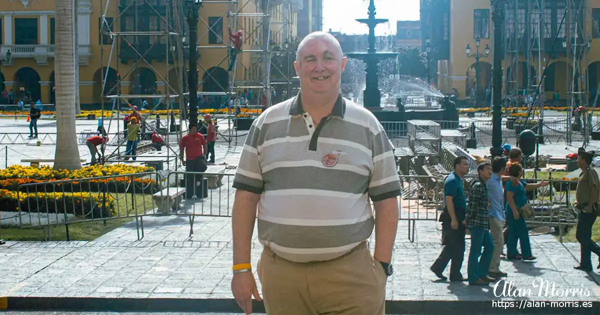 Alan Morris in Plaza Mayor, Lima, Peru.