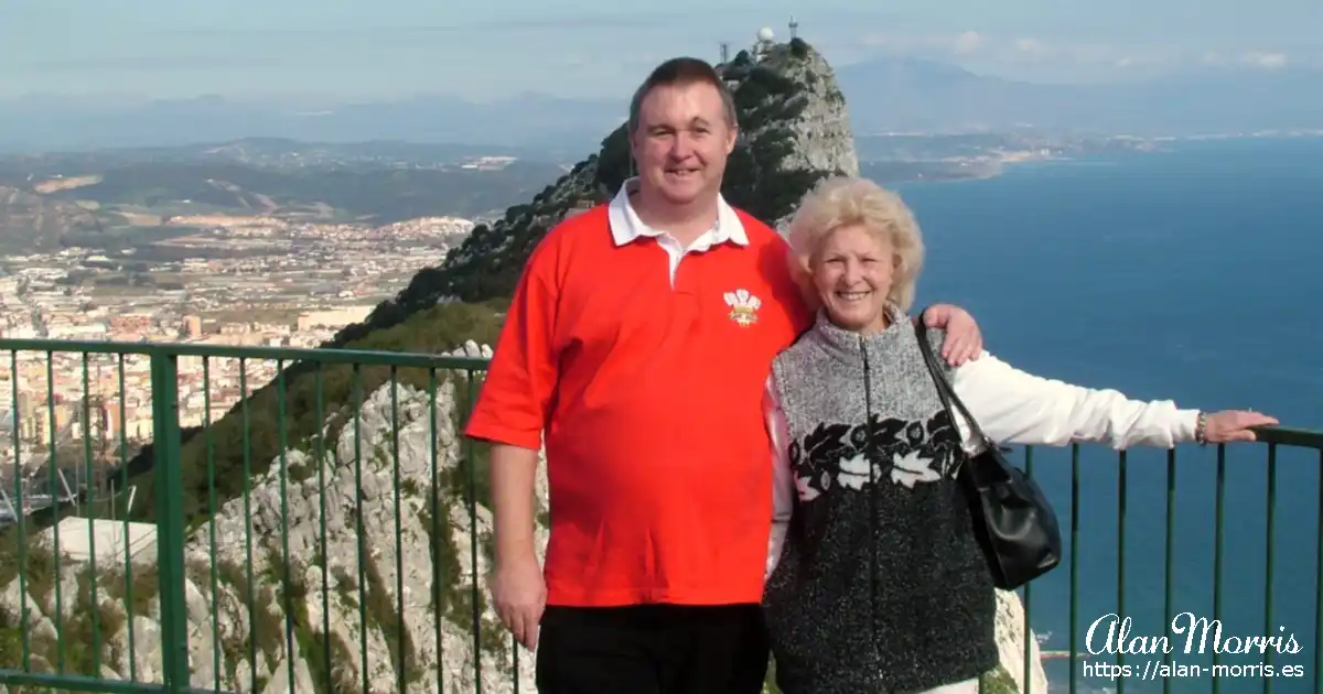 Alan and Jean Morris on the Rock of Gibraltar.