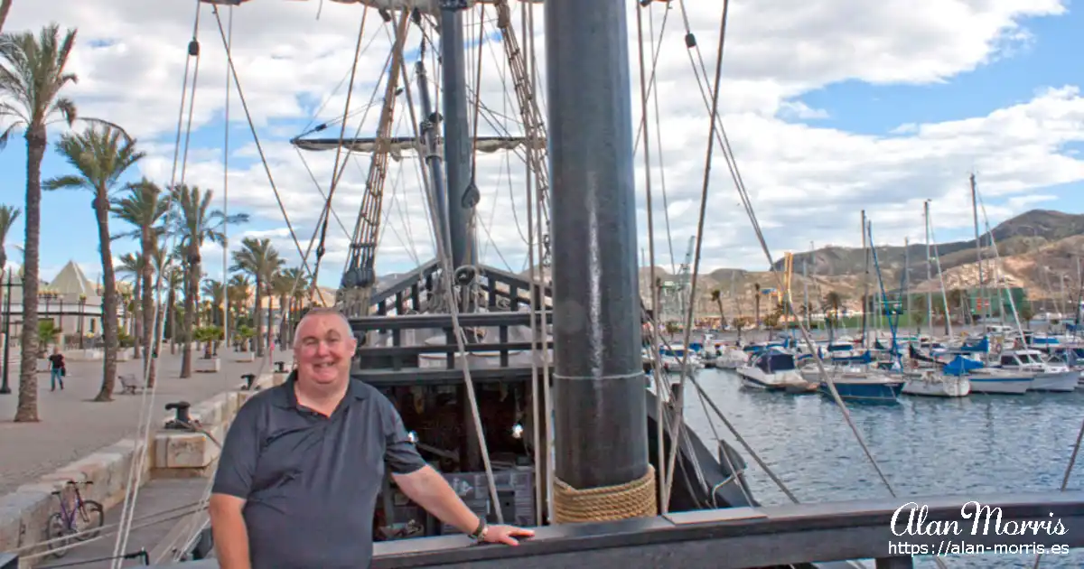 Alan Morris on the Nao Victoria in Cartagena.