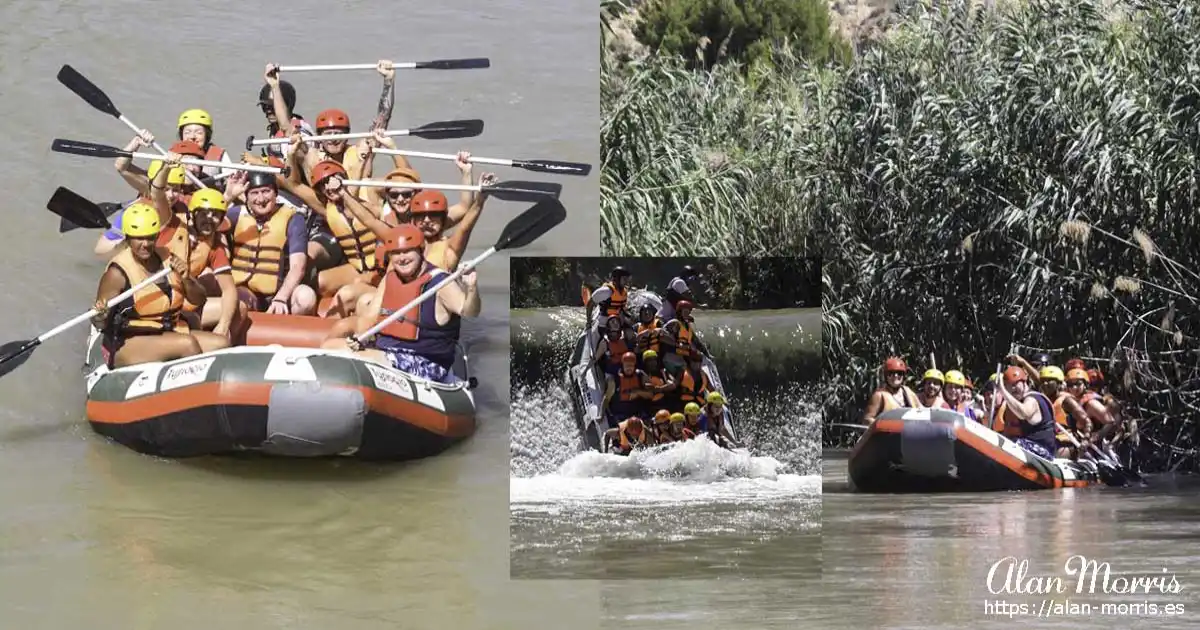 Rafting on the Segura river.