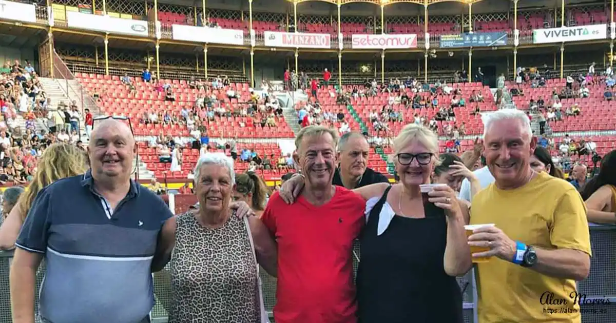 Alan, and friends at a Simply Red concert.