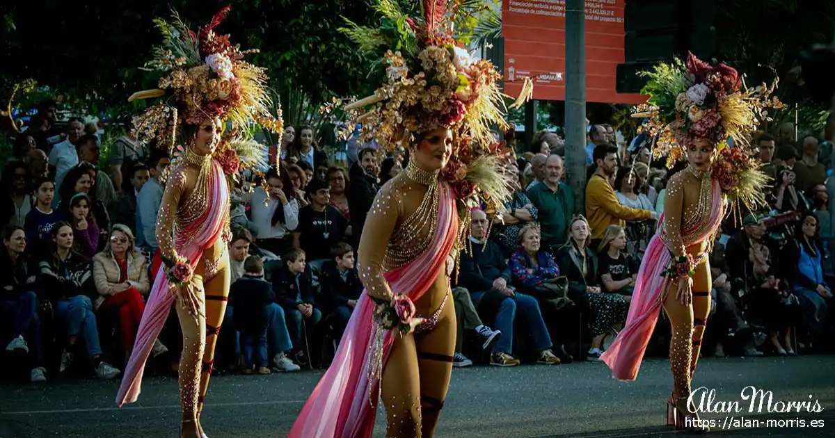 Performers in the Murcia flower festival.