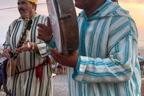 Musicians playing music for us as we ate dinner.