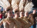 Young ladies in Carnival dress.