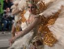 Beautiful smiling lady posing for a photo at the Aguilas Carnival.