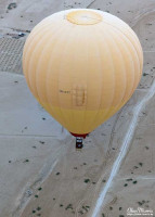 Hot air balloon getting closer to the hot air balloon I am in over the desert in Morocco. Hot air balloon getting closer to the hot air balloon I am in over the desert in Morocco.