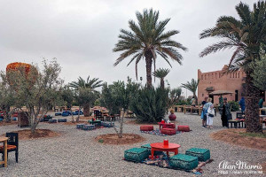 The grounds of the air balloon company in the desert. The grounds of the air balloon company in the desert.