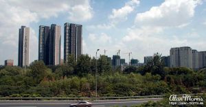 Beijing skyline.