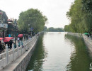 Canal connecting lakes in downtown Beijing.