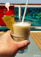 My first Pina Colada cocktail on the Costa Diadema.