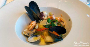 Seafood starter onboard the Costa Diadema.