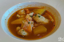 Seafood soup on the Costa Diadema.