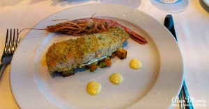 Fish dinner on the Costa Diadema.