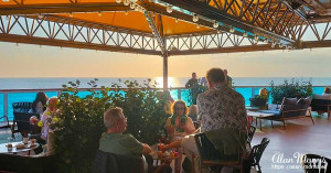The sunset bar on the back of the Costa Diadema.