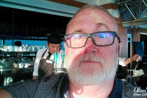 Alan Morris at the sunset bar on the Costa Diadema.