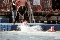 Alan Morris swimming in the Mar Menor.