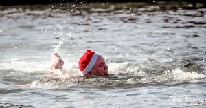 Alan Morris swimming in the Mar Menor. Alan Morris swimming in the Mar Menor.