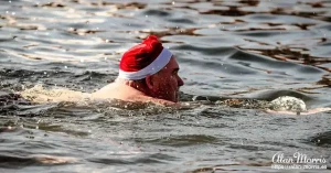 Alan Morris swimming in the Mar Menor. Alan Morris swimming in the Mar Menor.