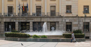 Fountain in front of the government building in Ceuta.