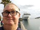 Alan Morris stood near the MSC Lirica at the port in Ceuta.