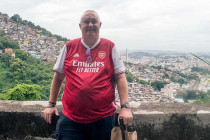 Alan Morris stood above a favela in Rio de Janeiro.