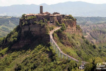 Civita di Bagnoregio in the Tiber Valley in Italy.