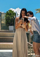 Photographer & model, Copacabana hotel roof.