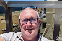 Alan Morris on the rooftop of the Hotel Astoria Palace at Copacabana Beach.