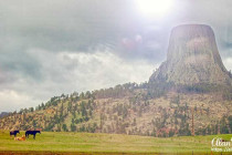Devil's Tower in Wyoming.