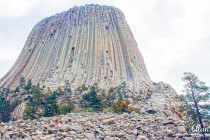 Devil's Tower in Wyoming.