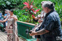 Music and dancing show in front of Fern Grotto