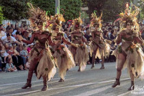 Performers in the Spring Festival parade in Murcia, 2023.