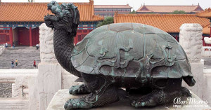 Dragon Turtle bronze inside the Forbidden City Dragon Turtle bronze inside the Forbidden City