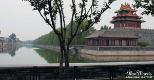 Moat & wall around the Forbidden City. Moat & wall around the Forbidden City.