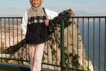 Jean Morris on the Rock of Gibraltar.