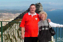 Alan Morris & Jean Morris on the Rock of Gibraltar.