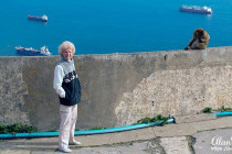 Jean Morris on the Rock of Gibraltar.